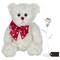Matashi Chrome Plated Silver Rose Flower Tabletop Ornament w/   Crystals -Bearington Plush Stuffed Animal Teddy Bear